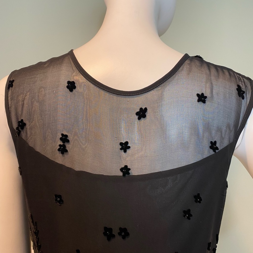 Silk Club Collection Sleeveless Button Up Silk/Rayon Sleeveless Top - Picture 7 of 13